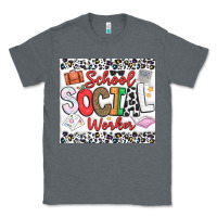 Charcoal Heather School Social Worker Classic Tee - CowhideDigitalArt