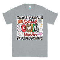Heather Grey School Social Worker Classic Tee - CowhideDigitalArt