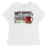 White hot cocoa and christmas movies Ladies Tee - CowhideDigitalArt