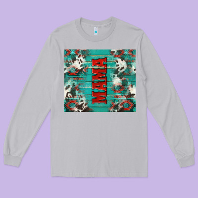 Western Mama Long Sleeve Tee Designed By Nancycooperartshop