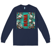 Navy western mama Long Sleeve Tee - NancyCooperArtShop