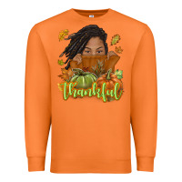 Carrot Thankful Fall with black girl Premium Sweatshirt - NancyCooperArtShop