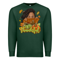 Thankful Fall With Black Girl Premium Sweatshirt | Teevron