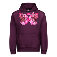 Mauve Wine Cancer butterfly Urban Hoodie - FaDigitalArtStudio