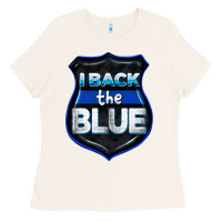 I Back The Blue 4th Of July Ladies Tee | Teevron