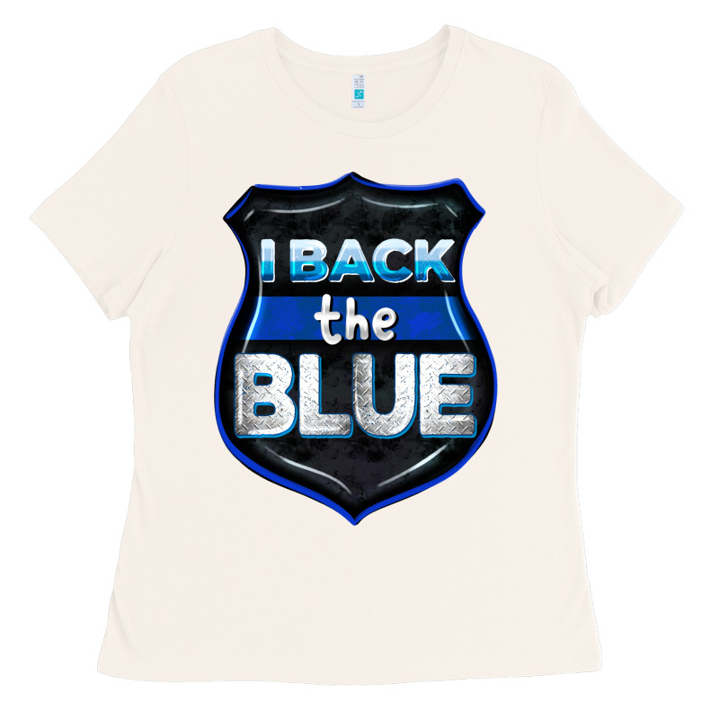I Back The Blue 4th Of July Ladies Tee by CowGirlArtShop | Teevron