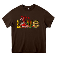 Chocolate Brown love gnomes Heavy Core Tee - FaDigitalArtStudio