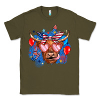 Army Green western america cow Classic Tee - JahusDesignShop