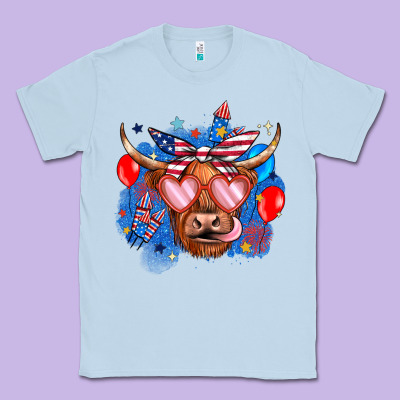Western America Cow Classic Tee Designed By Jahusdesignshop