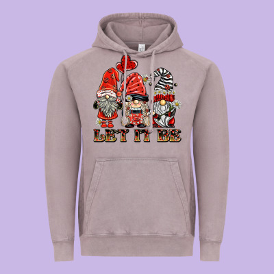 Let It Be Ladybug Gnomies Vintage Hoodie Designed By Barkaloodesign