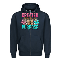Navy created with a purpose Zipper Hoodie - Artiststas