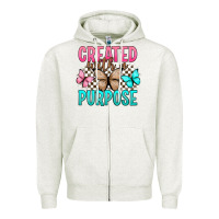 Oatmeal Heather created with a purpose Zipper Hoodie - Artiststas