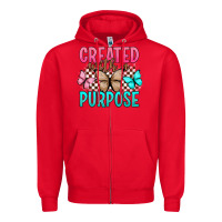 Red created with a purpose Zipper Hoodie - Artiststas
