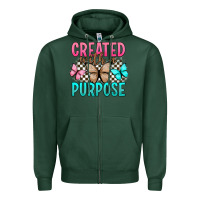 Sports Green created with a purpose Zipper Hoodie - Artiststas