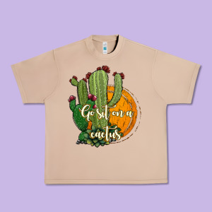 Cactus Go Sit On A Cactus Urban Heavy Tee Designed By Jasminsmagicworld