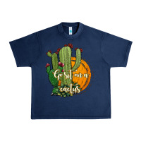 Navy cactus go sit on a cactus Urban Heavy Tee - Jasminsmagicworld