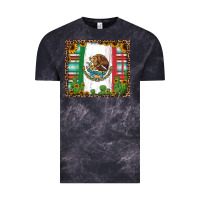 Cloud Black mexican flag background with cactus and sunflower tumbler Vintage Tee - Jasminsmagicworld
