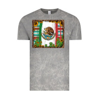 Cloud Rock mexican flag background with cactus and sunflower tumbler Vintage Tee - Jasminsmagicworld
