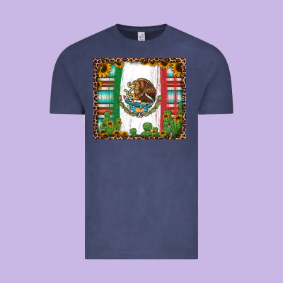 Mexican Flag Background With Cactus And Sunflower Tumbler Vintage Tee Designed By Jasminsmagicworld