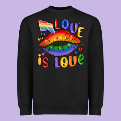 Love Is Love Lips Heavyweight Sweatshirt Designed By Maliassmallbusiness