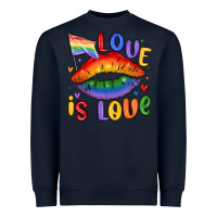 Navy love is love lips Heavyweight Sweatshirt - MaliasSmallBusiness