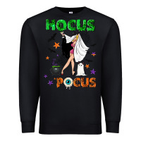 Black Happy Halloween Premium Sweatshirt - NancyCooperArtShop