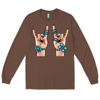 Chestnut gemstone rock hand Long Sleeve Tee - MaliasSmallBusiness