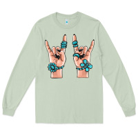 Matcha gemstone rock hand Long Sleeve Tee - MaliasSmallBusiness