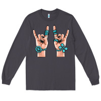 Smoke gemstone rock hand Long Sleeve Tee - MaliasSmallBusiness