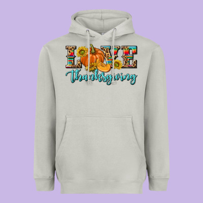 Love Thanksgiving Heavyweight Hoodie Designed By Texasbilliewilder