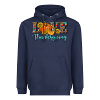 Navy Love Thanksgiving Heavyweight Hoodie - texasbilliewilder