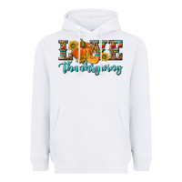 White Love Thanksgiving Heavyweight Hoodie - texasbilliewilder
