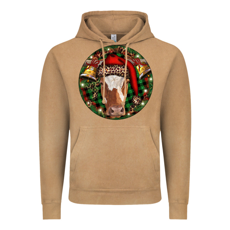 Longhorn Cow Christmas Vintage Hoodie by RanaPortraitStore | Teevron