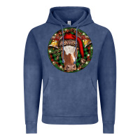 Vintage Denim Longhorn Cow Christmas Vintage Hoodie - RanaPortraitStore