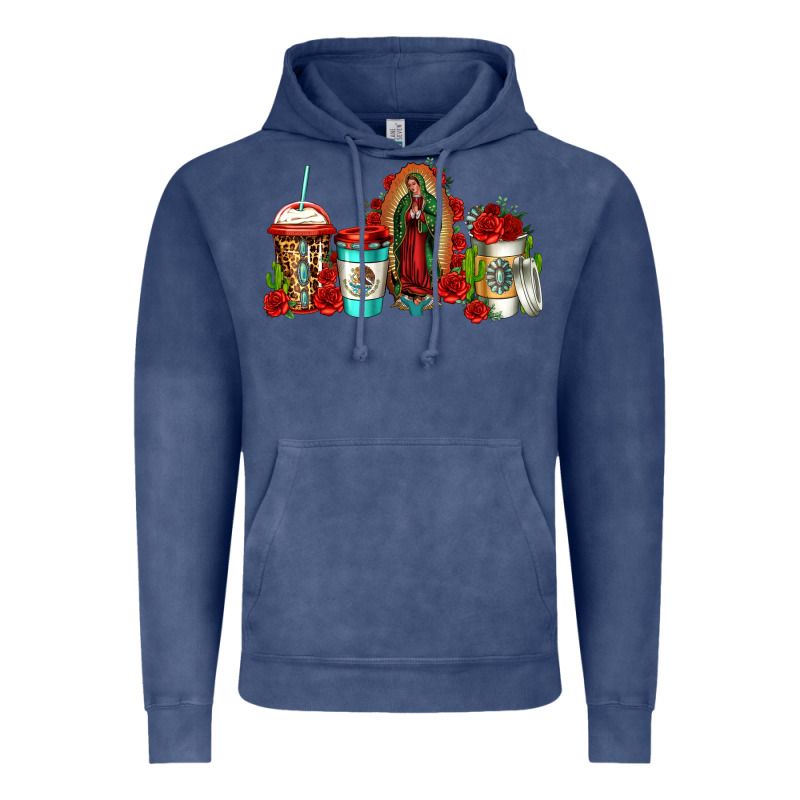 Lady Of Guadalupe Coffee Vintage Hoodie by Jasminsmagicworld | Teevron