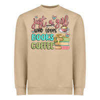 Mushroom just a girl who loves books and coffee Heavyweight Sweatshirt - MaliasSmallBusiness