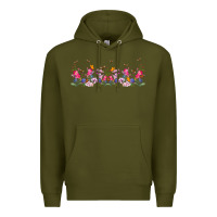 Army Green wild flowers Premium Hoodie - TumblerDesignByShophia