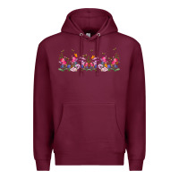 Burgundy wild flowers Premium Hoodie - TumblerDesignByShophia