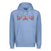 Colony Blue wild flowers Premium Hoodie - TumblerDesignByShophia