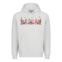 Dove Grey wild flowers Premium Hoodie - TumblerDesignByShophia