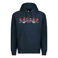 Navy wild flowers Premium Hoodie - TumblerDesignByShophia