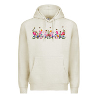 Oatmeal Heather wild flowers Premium Hoodie - TumblerDesignByShophia