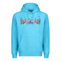 Ocean Blue wild flowers Premium Hoodie - TumblerDesignByShophia