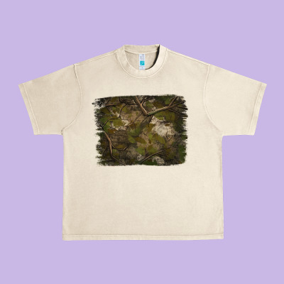 Green Hunter Camouflage Pattern Brushstroke Urban Heavy Tee Designed By Jasminsmagicworld
