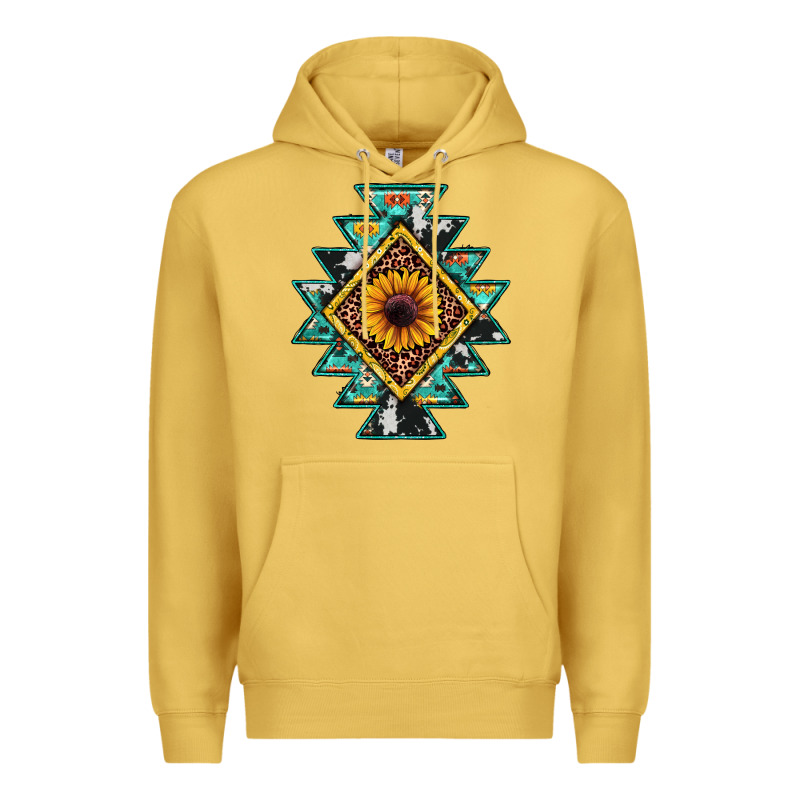 Aztec Leopard Sunflower Premium Hoodie by JahusDesignShop | Teevron