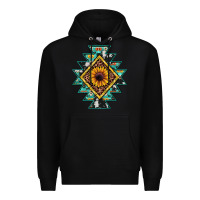 Black aztec leopard sunflower Premium Hoodie - JahusDesignShop