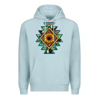 Blue Mist aztec leopard sunflower Premium Hoodie - JahusDesignShop