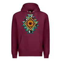 Burgundy aztec leopard sunflower Premium Hoodie - JahusDesignShop