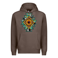 Coffee aztec leopard sunflower Premium Hoodie - JahusDesignShop