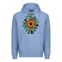 Colony Blue aztec leopard sunflower Premium Hoodie - JahusDesignShop